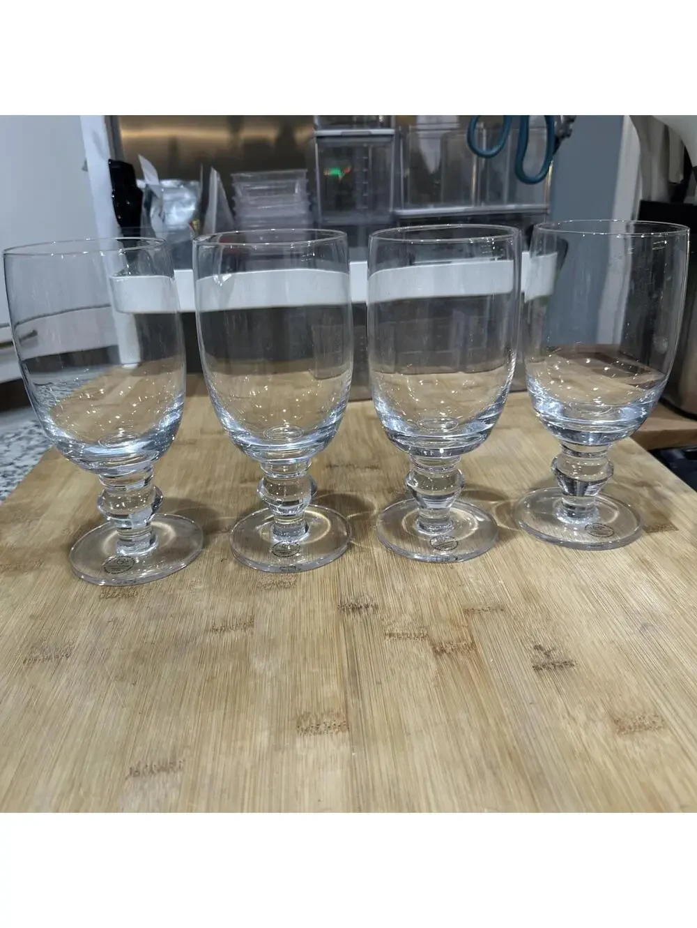 New 16oz Lenox Crystal Decor Plain Water Goblets Wine 7 1/4” H Simple & Elegant*